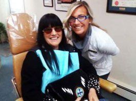 Happy Woman With Denturist 5 — Kennebunk, ME — Denture Solutions