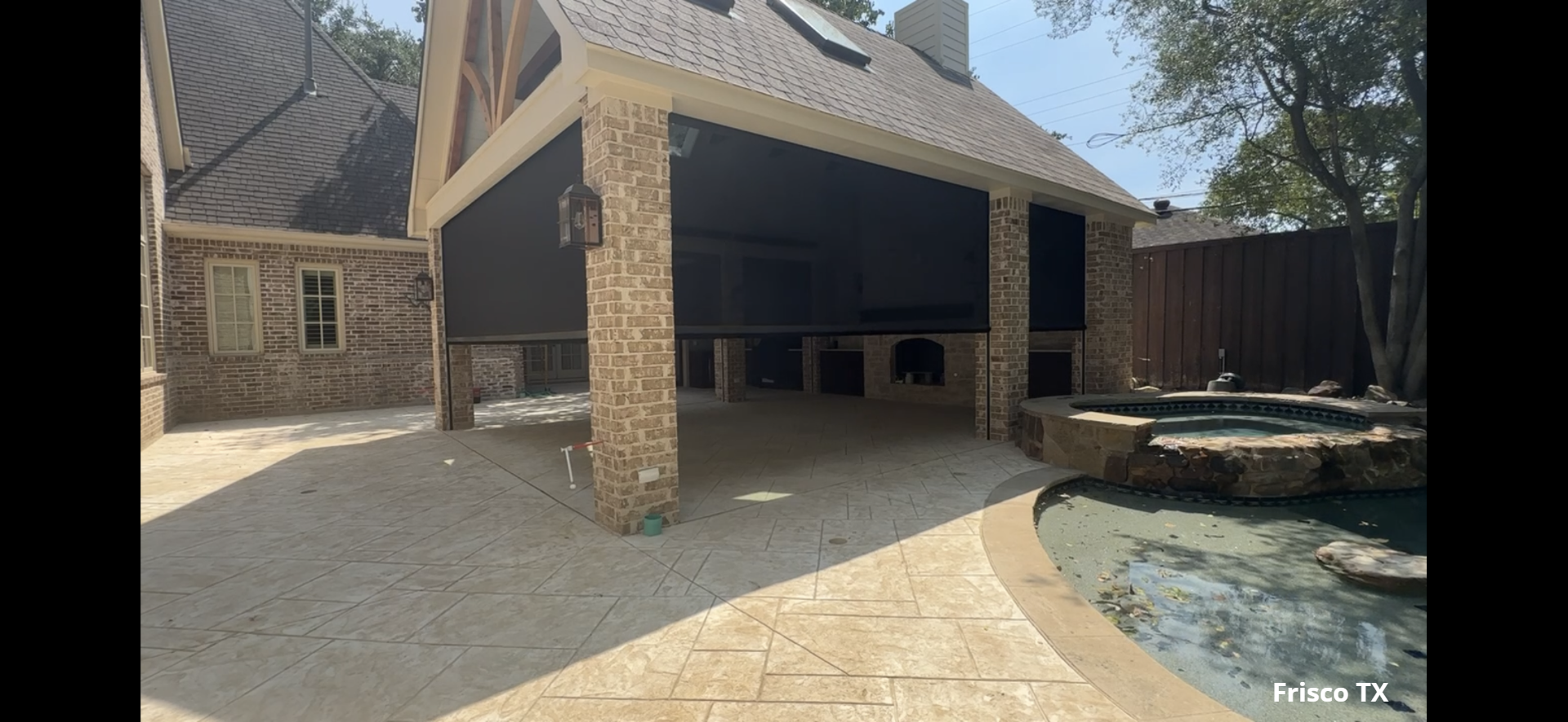 modern moderized patio shading system in Frisco TX