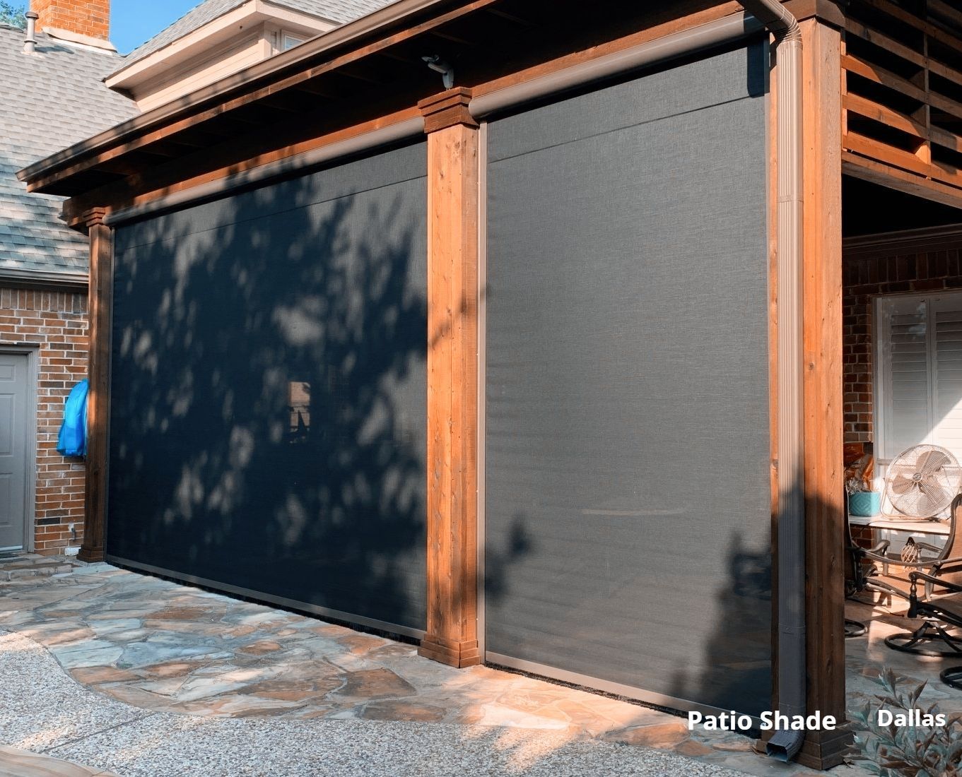 Retractable patio screen with a luxurious  deck