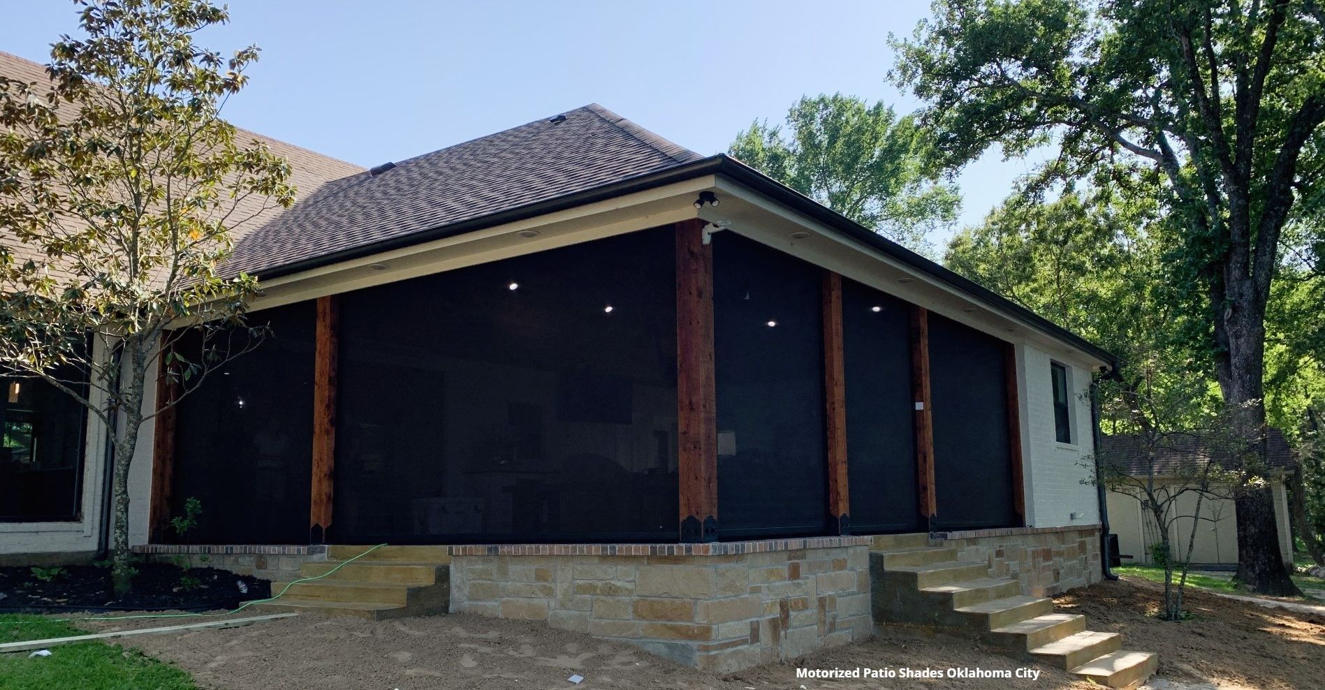 a house with a screened in porch in oklahoma city