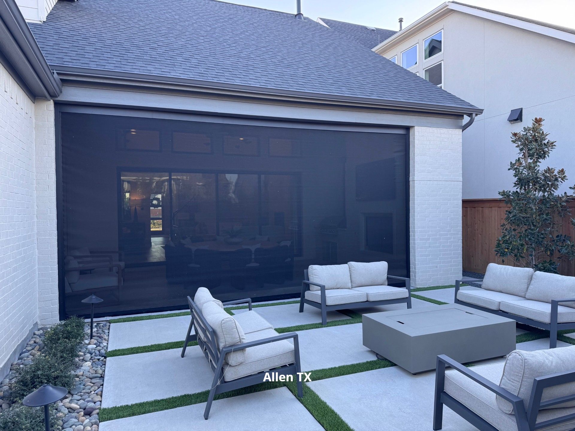 modern moderized patio shading system in Frisco TX