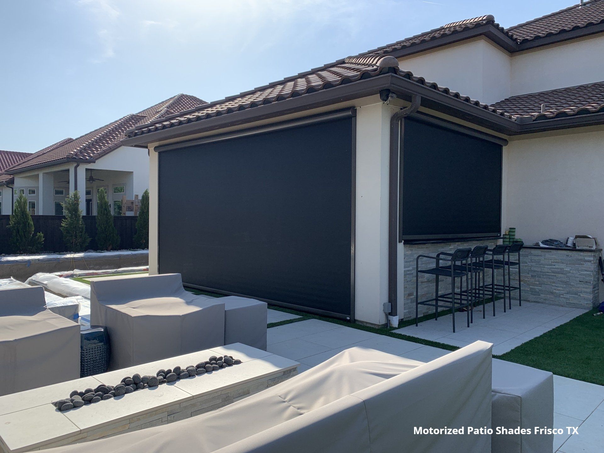 remote controlled patio shades in Frisco TX