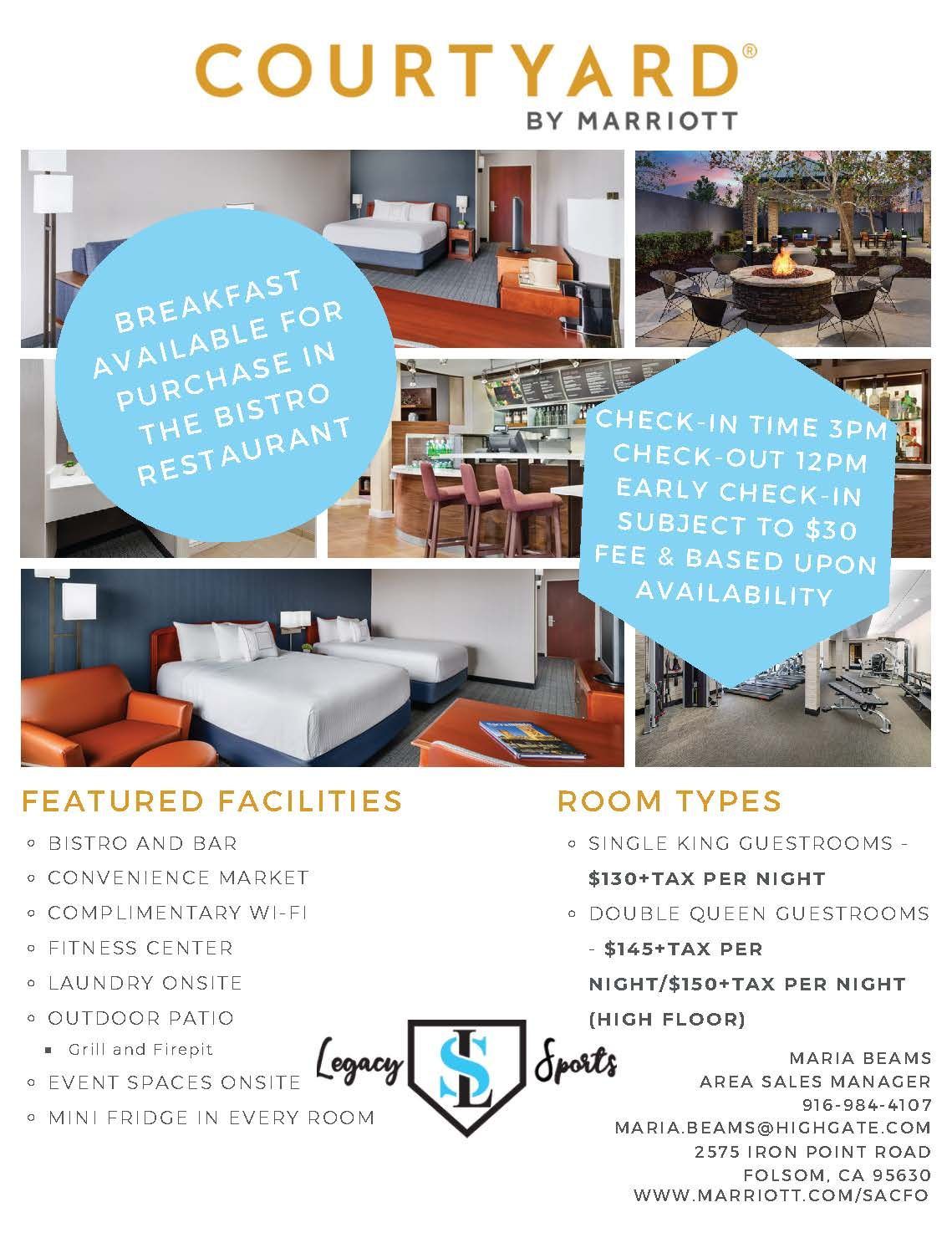 A brochure for a hotel called courtyard by marriott