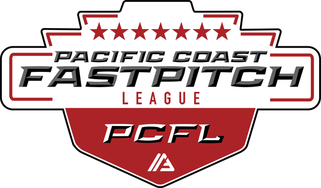 The logo for the pacific coast fastpitch league.