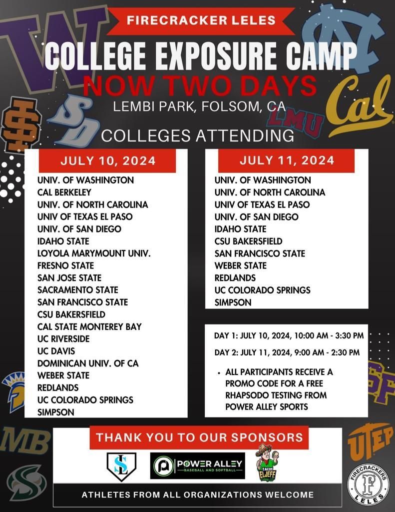 A poster for a college exposure camp that takes place in two days