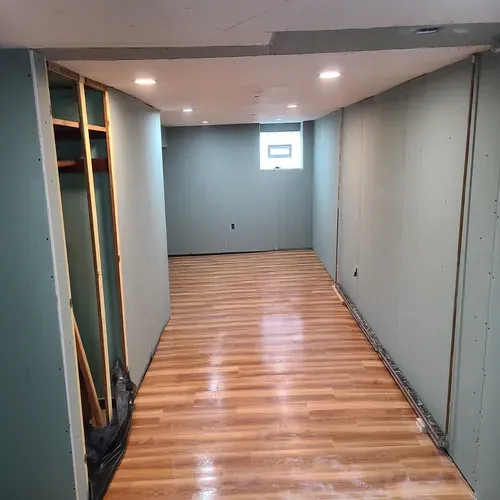 This photo highlights a beautiful gypsum wallboard installation that we completed in Buffalo, New York.