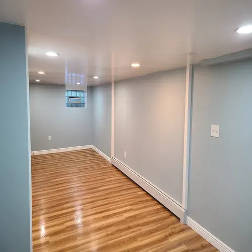 This photo demonstrates our attention to detail during a drywall installation project in Buffalo.