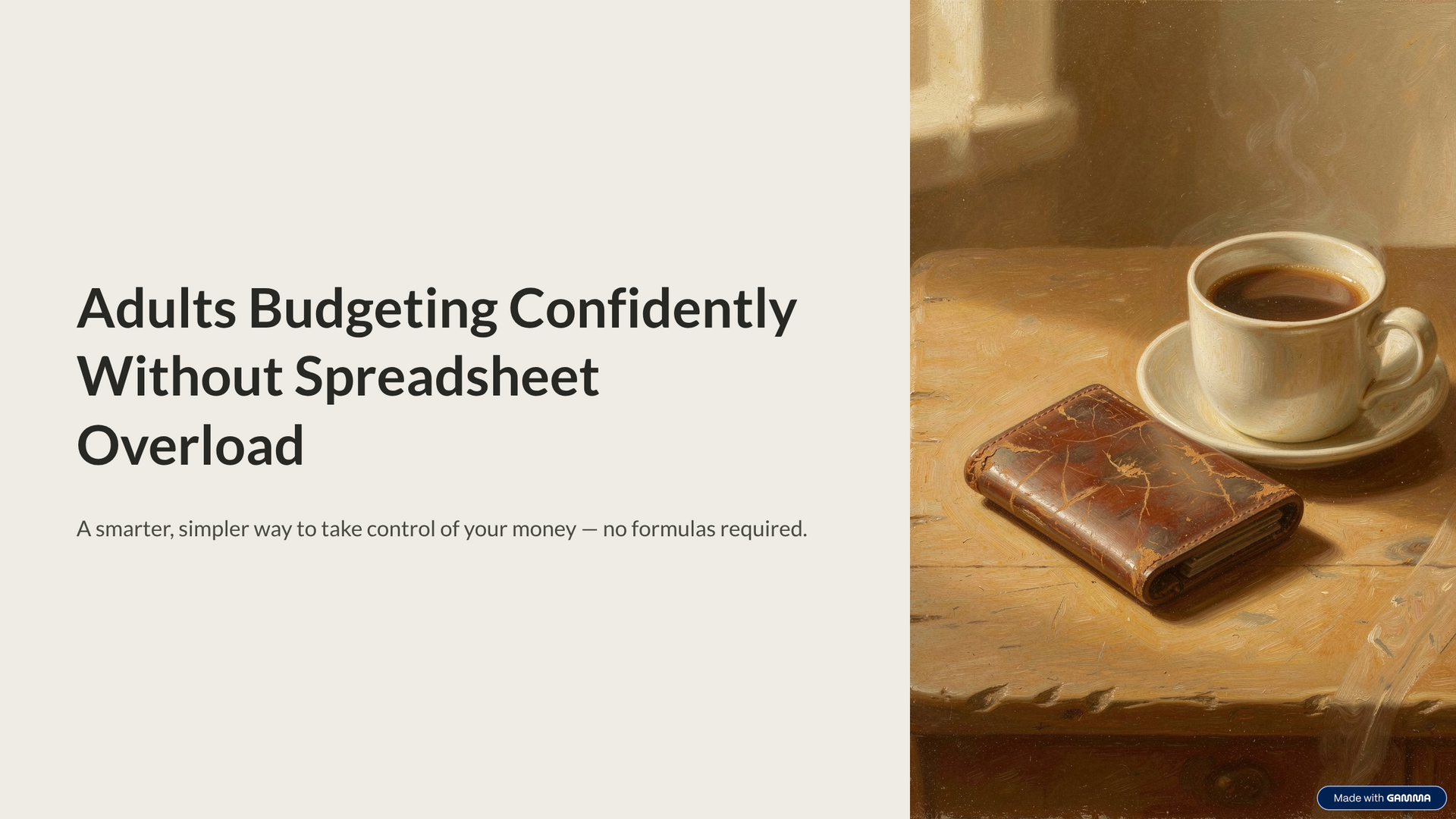 Adults Budgeting Confidently Without Spreadsheet Overload