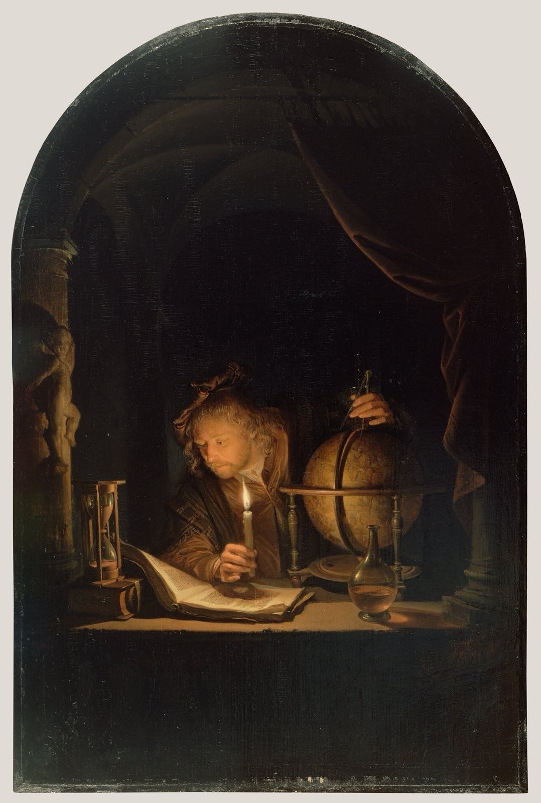 Astronomer by Candlelight (late 1650s) by Gerrit Dou