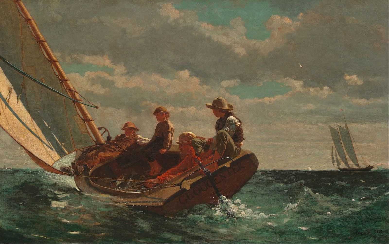 Breezing Up (A Fair Wind) (1873-1876) by Winslow Homer