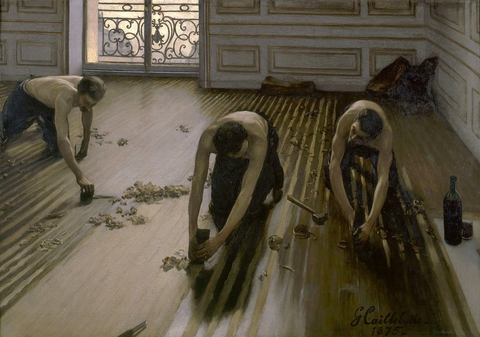 Les Raboteurs de parquet (1875) by Gustave Caillebotte