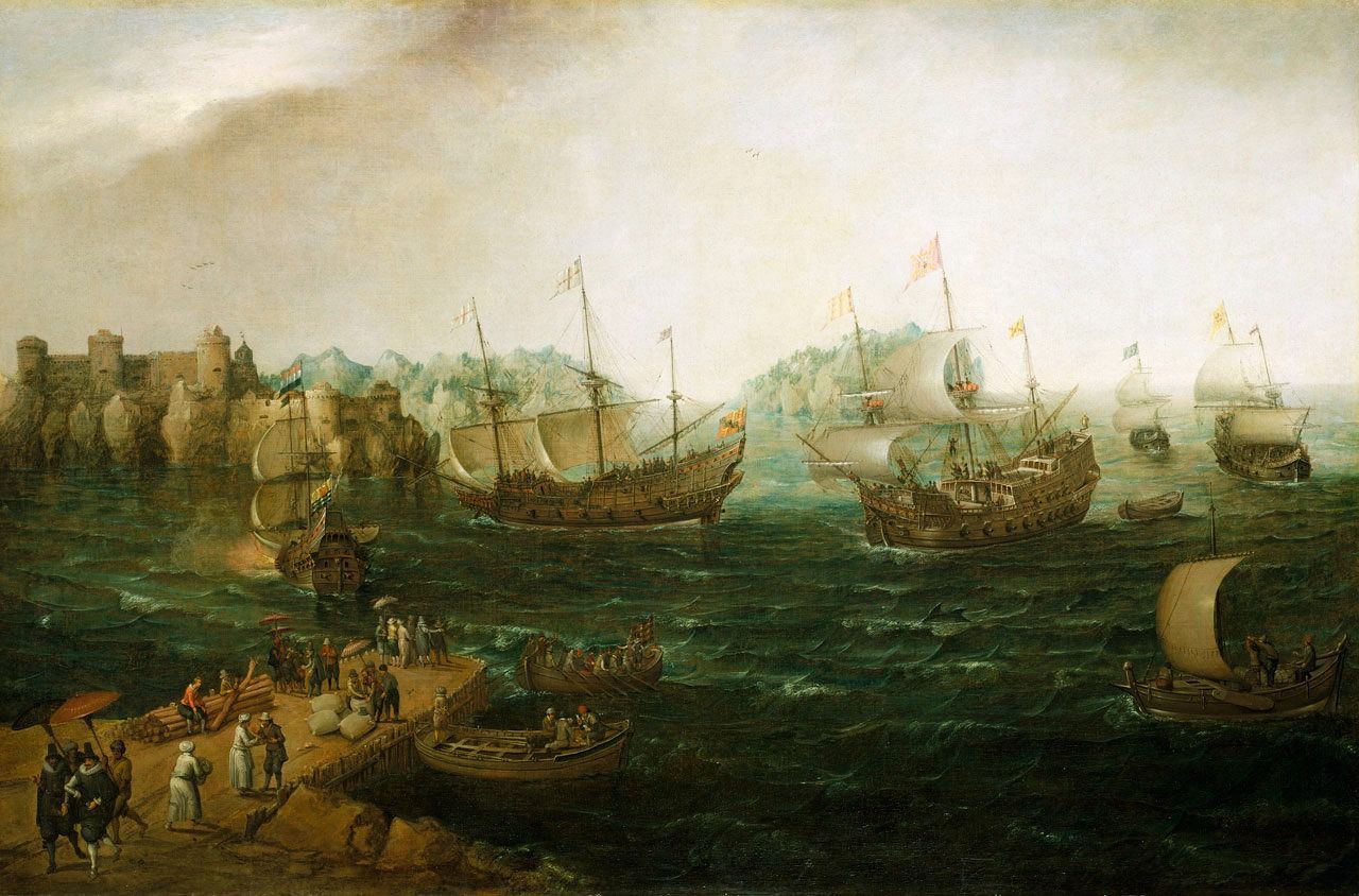 Ships Trading in the East (1614) by Hendrick Cornelisz Vroom