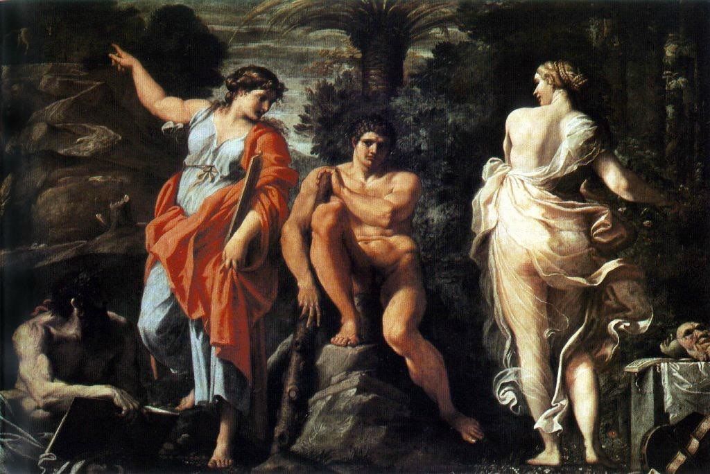 The Choice of Hercules (1596) by Annibale Carracci