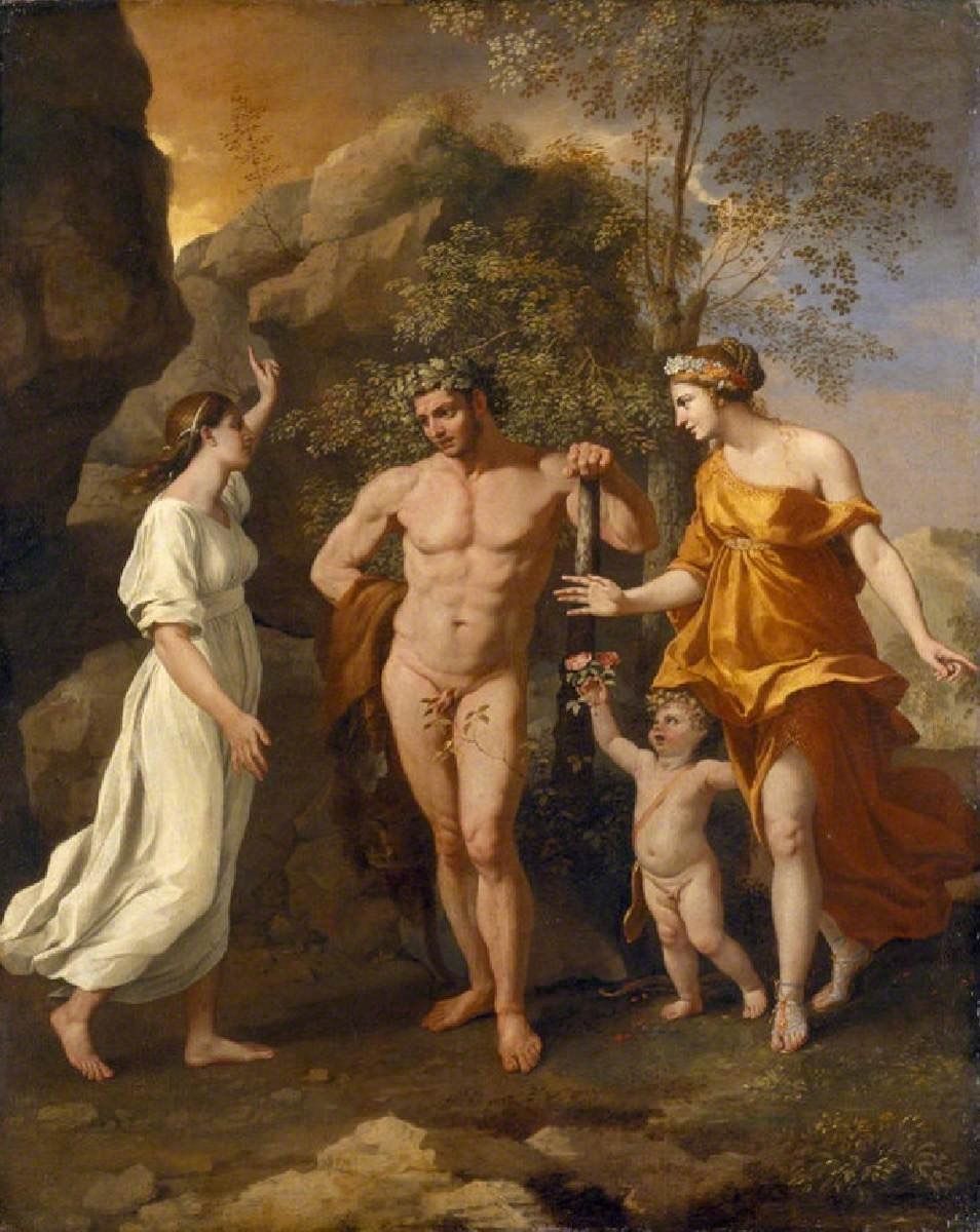 The Choice of Hercules (1636-1637) by Nicolas Poussin