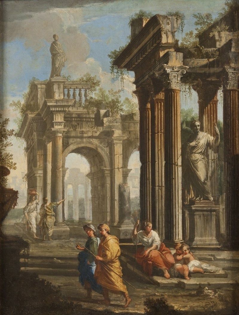 Classical Buildings with Columns (1710) by Alberto Carlieri