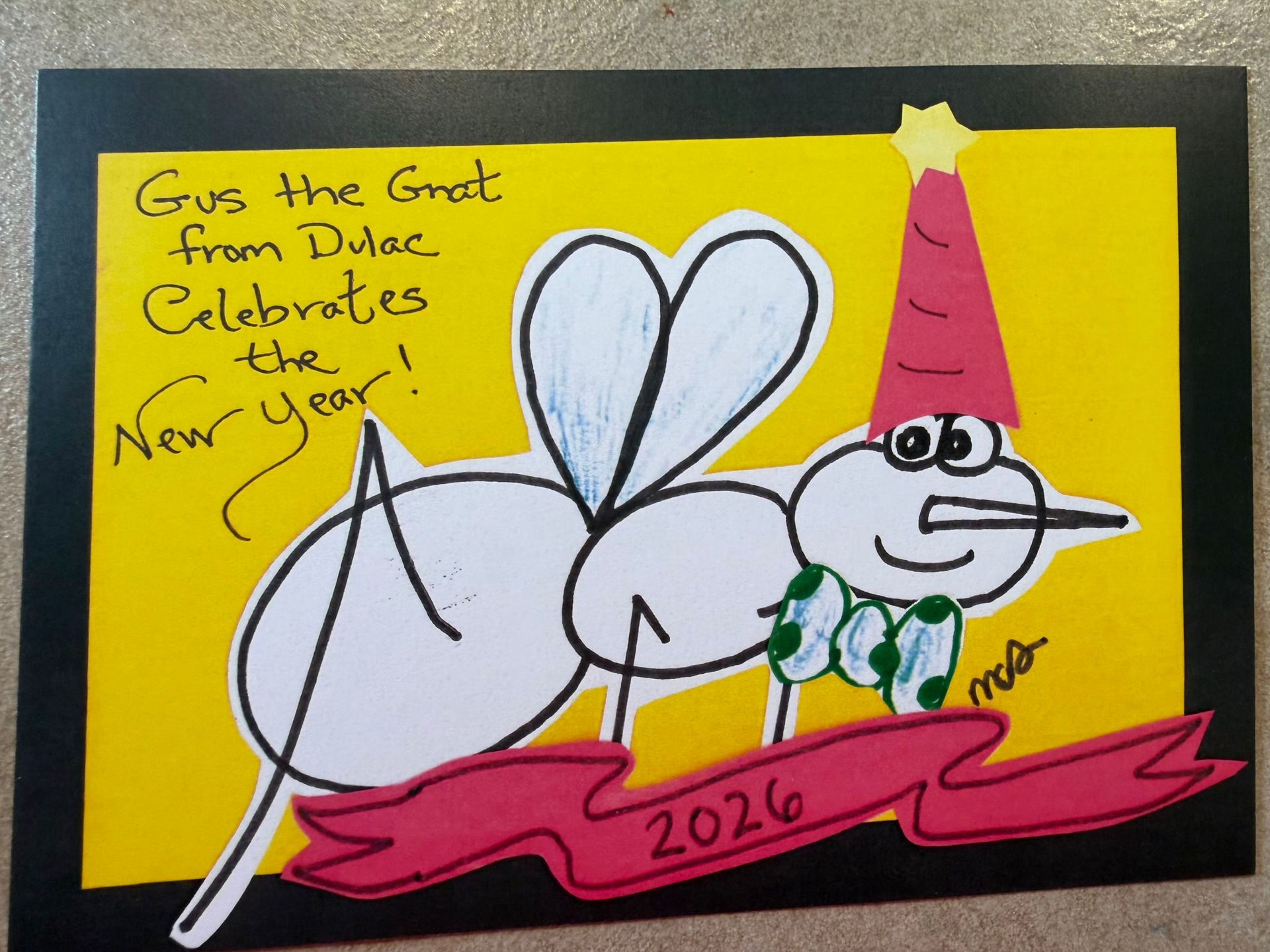 Gus the Gnat celebrating New Year 2026