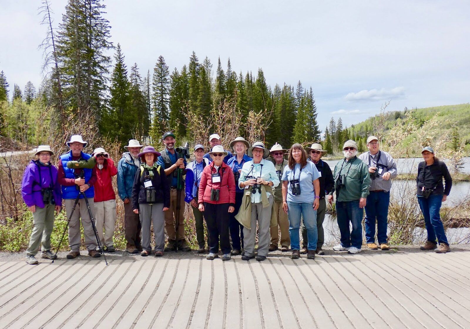 GroupPhoto_GrandMesa_MontroseConvention_DianaBeatty Convention birders at Grand Mesa during the Montrose Convention. Photo by Diana Beatty.