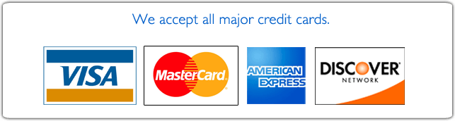 Accepted Credit Cards at Patriot Family Dental