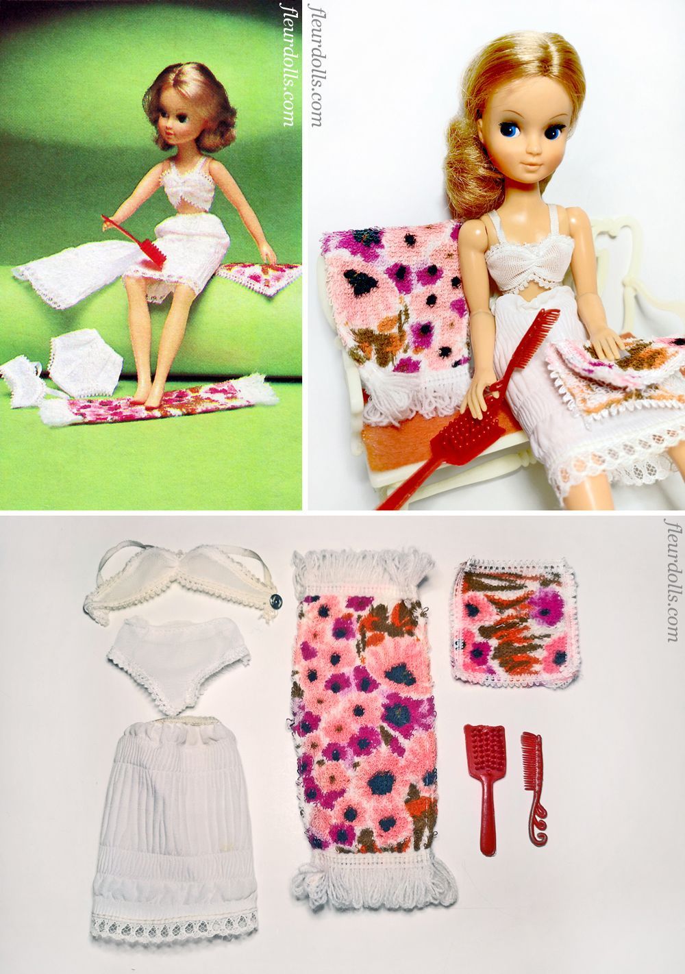 Fleur doll fashion 1215 white lingerie flower towel hard to find outfit
