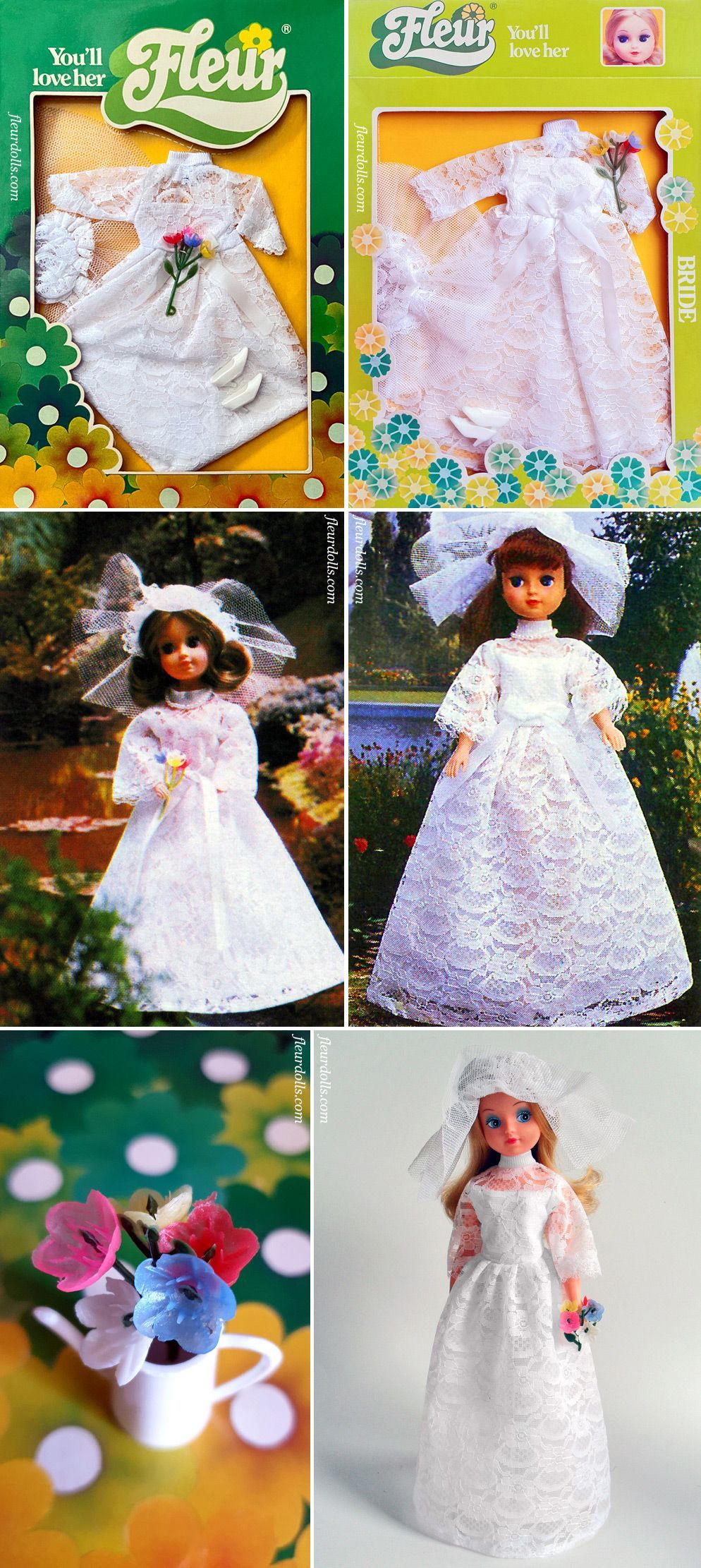 Fleur doll bride white gown veil fashion 1220 Otto Simon 1980s