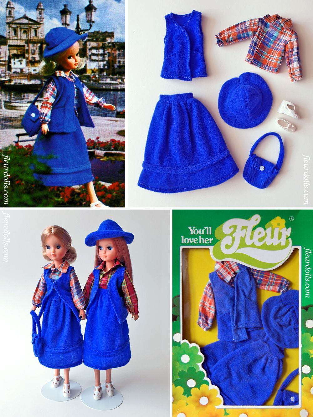 Fleur doll blue outfit 1221 Otto Simon fashion NRFB box