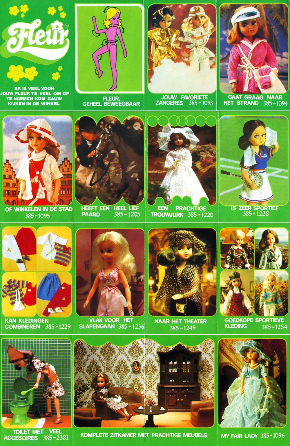 Otto Simon Fleur doll booklet 1982 flyer Dutch fashion doll 1980s