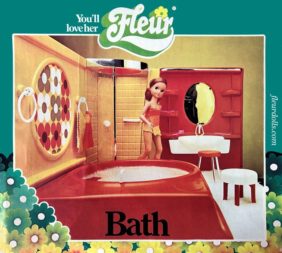 Fleur 1980 big beautiful orange shower in box made by Otto Simon.