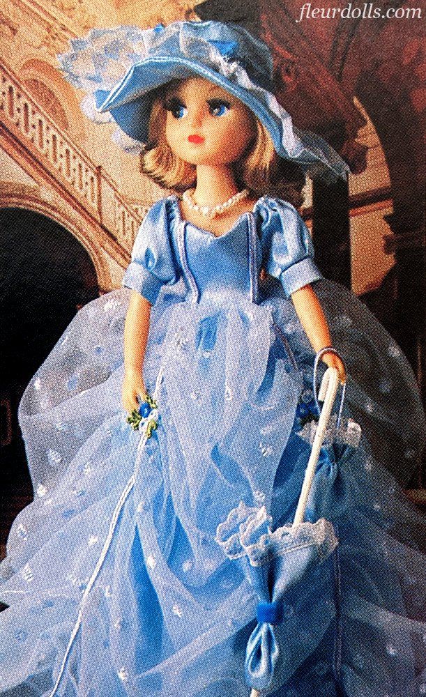 My Fair Lady Fleur doll blue gown promo