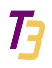 The letter t is purple and the letter b is yellow.