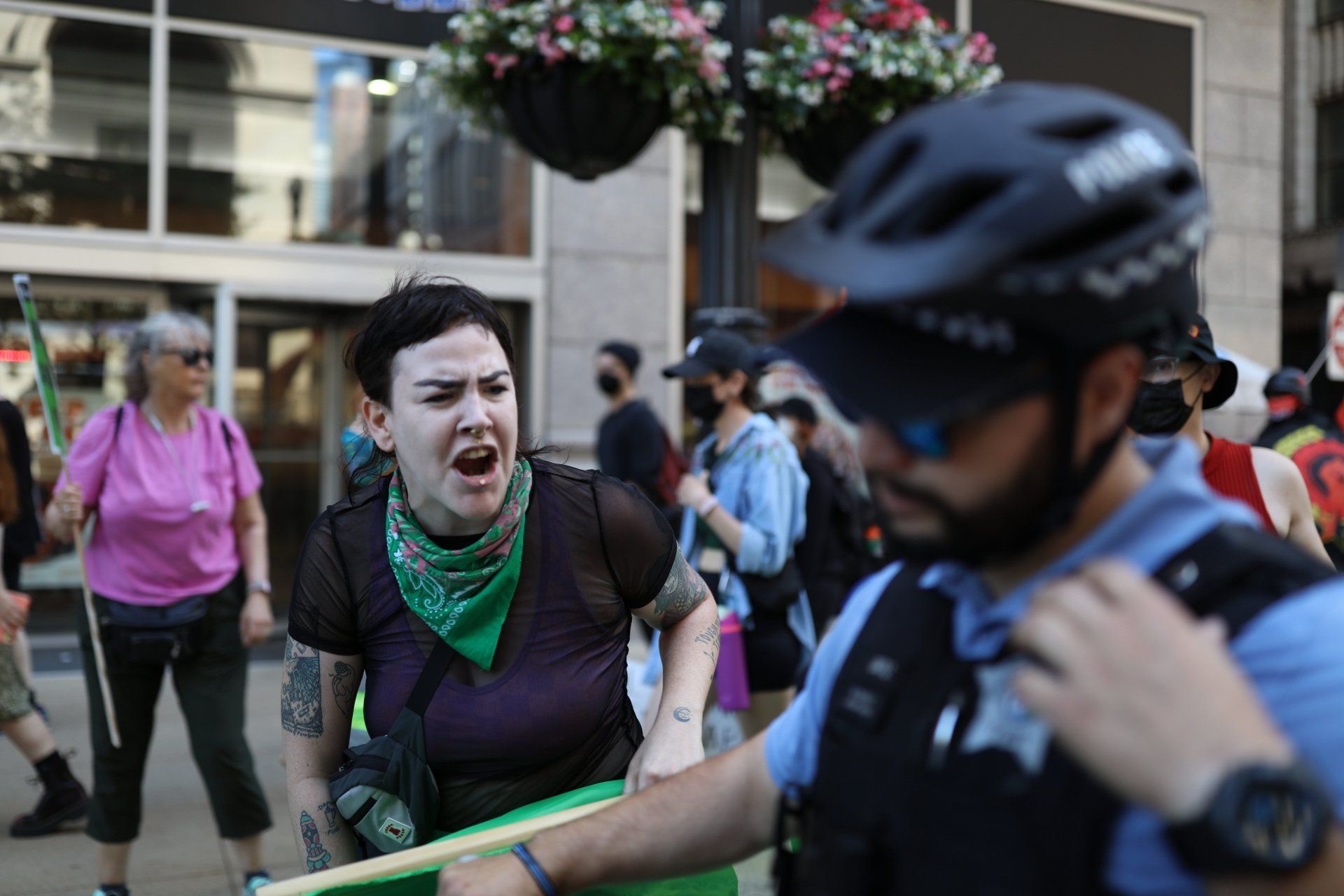 Pro Roe v. Wade protest in Chicago Pro Roe v. Wade protest in Chicago