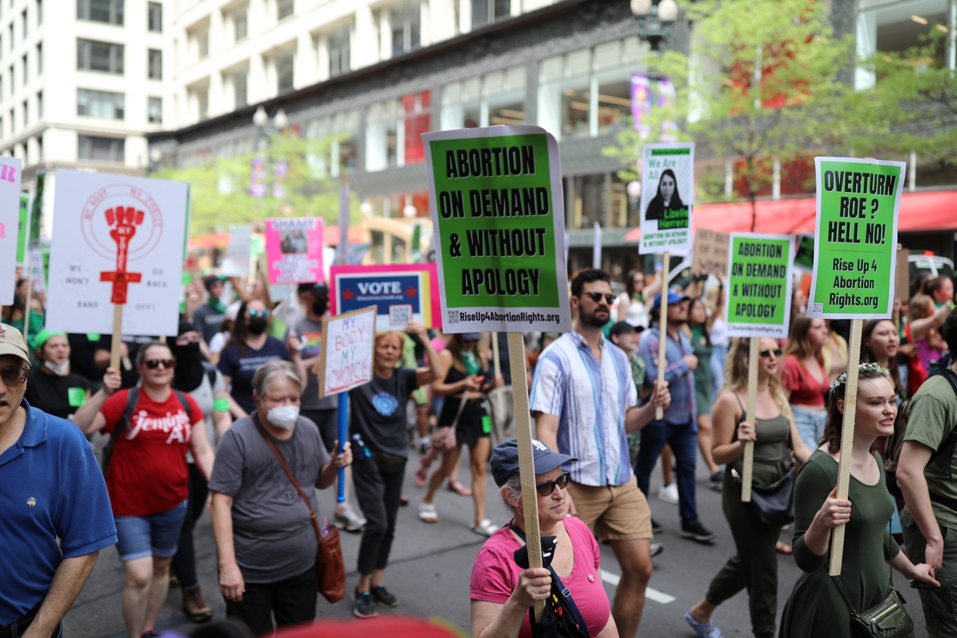 Pro Roe v. Wade protest in Chicago Pro Roe v. Wade protest in Chicago