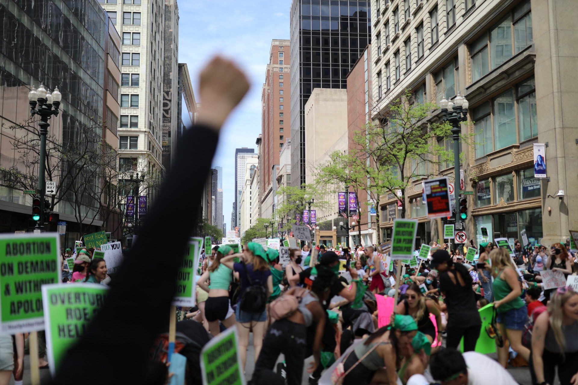 Pro Roe v. Wade protest in Chicago Pro Roe v. Wade protest in Chicago