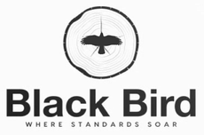 Black Bird logo with black bird silhouette in a circular tree-ring emblem and the tagline “WHERE STANDARDS SOAR”