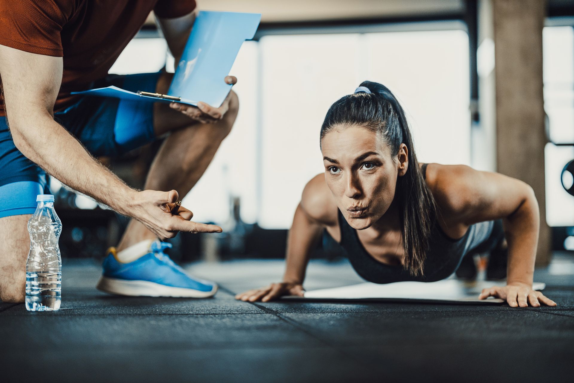 Women Doing Push Up — Goodyear, AZ — Natalie's Fitness Elements Garage