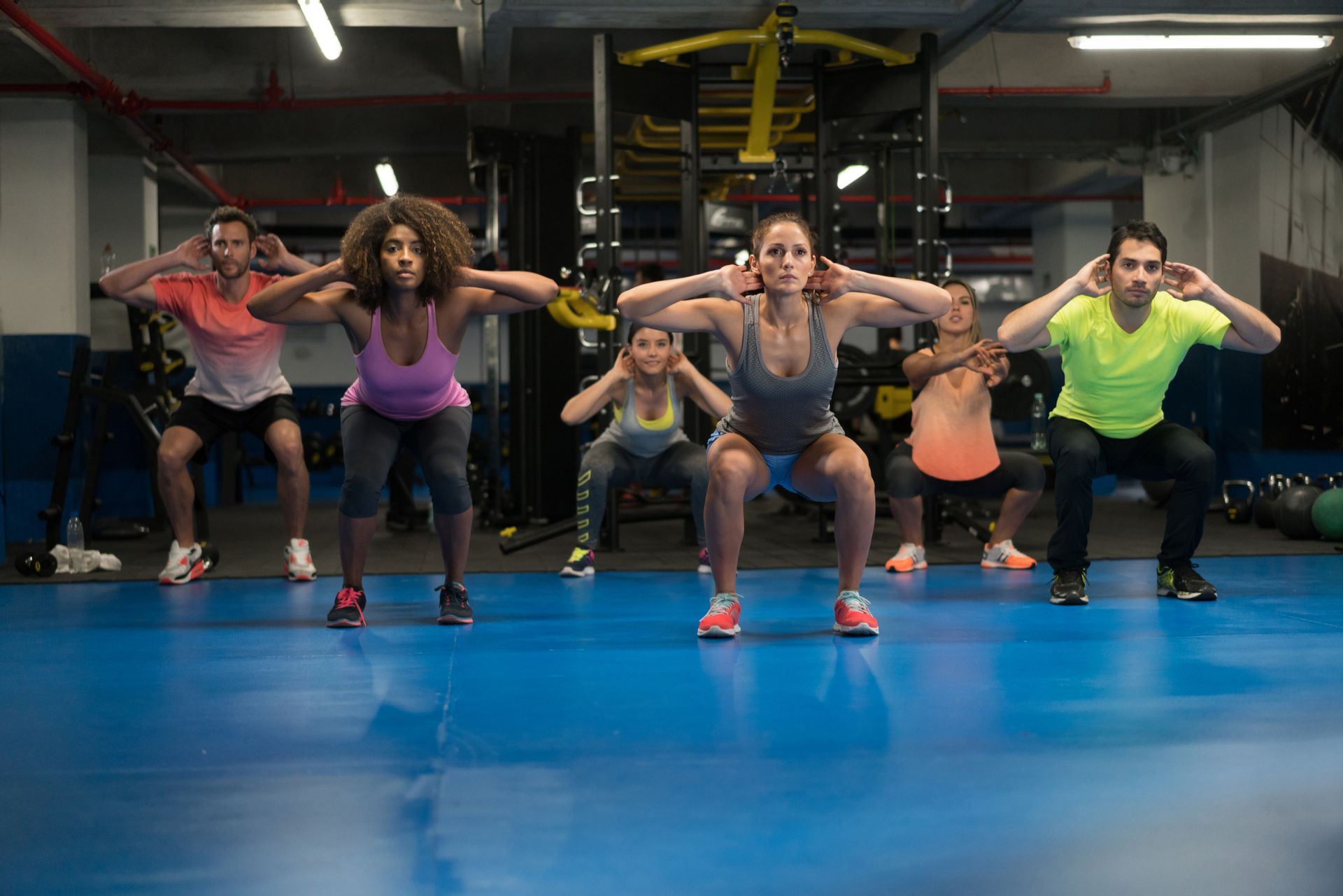 People Doing Yoga — Goodyear, AZ — Natalie's Fitness Elements Garage