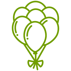 balloon icon in green