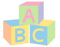 Stacked blocks spelling ABC