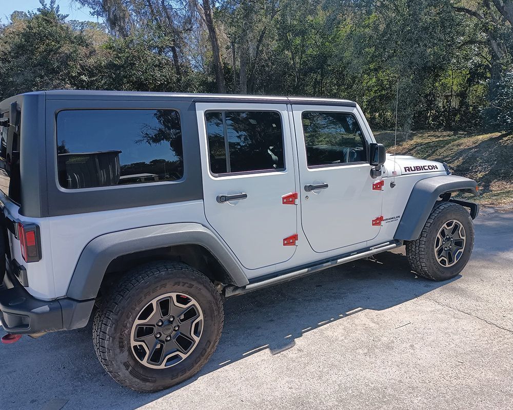 White Jeep Wrangler — Lecanto, FL — Claypool Window Film