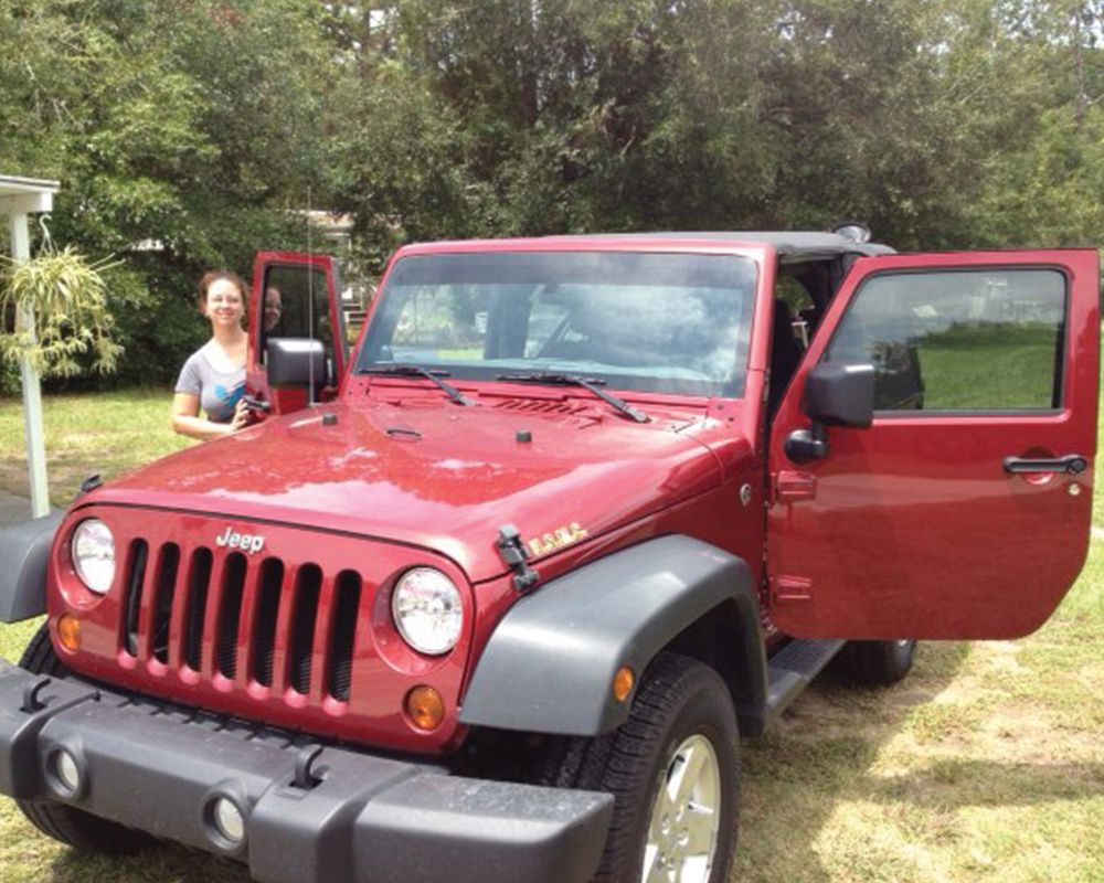 Red Jeep Wrangler — Lecanto, FL — Claypool Window Film