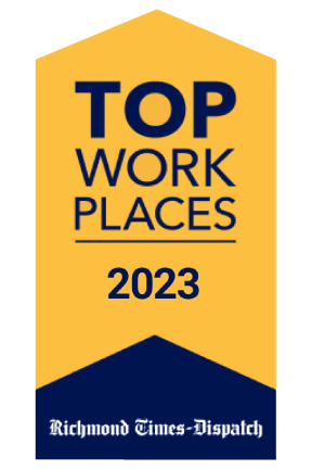 A sign of Top Work Places 2023 Richmond Times Dispatch.