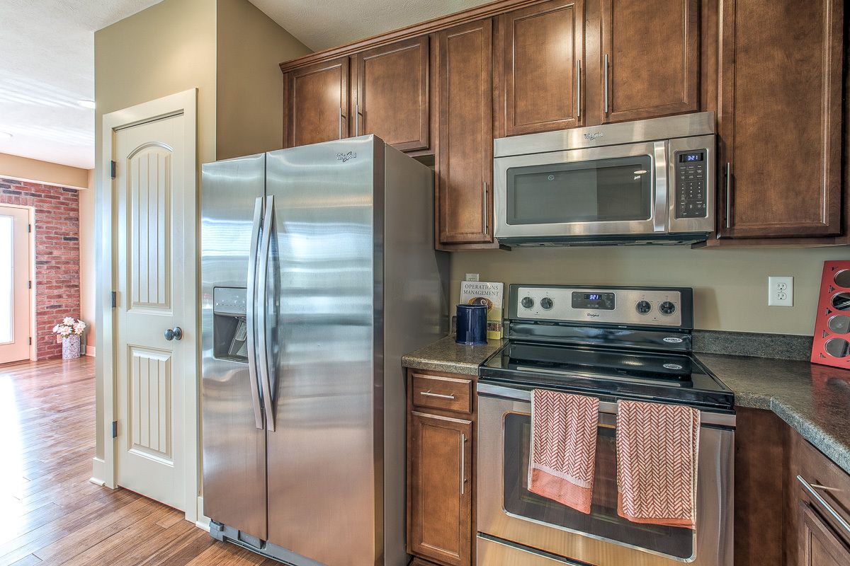 the beckham kitchen fridge and microwave