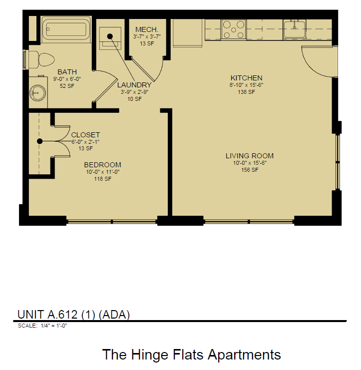 hinge flats unit a 612 ada