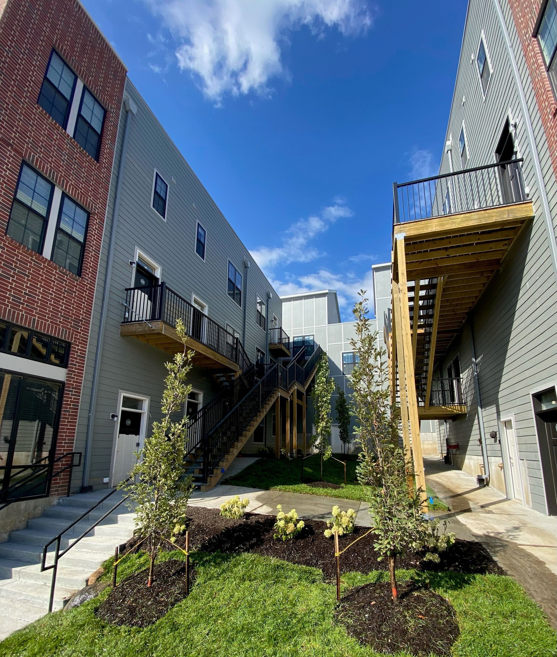 the hinge flats exterior walkway