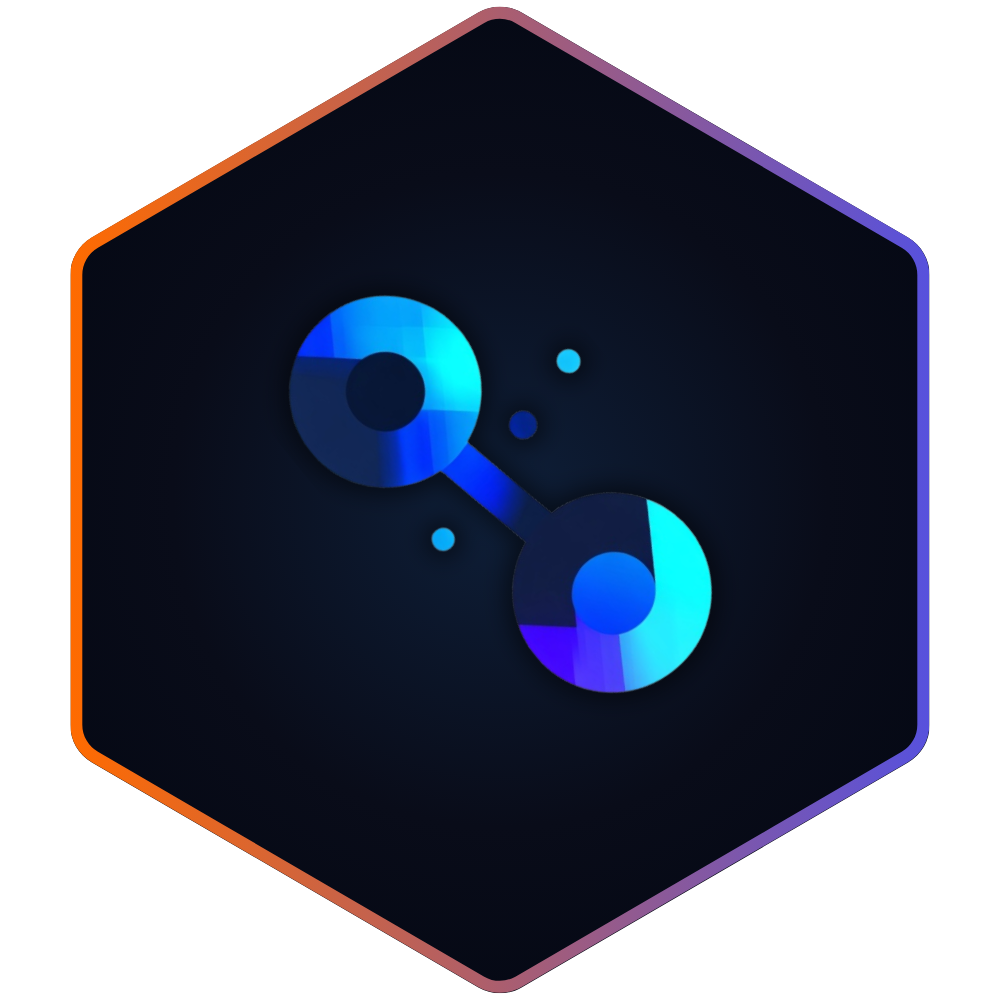 An aa peptide synthesis icon on a black background
