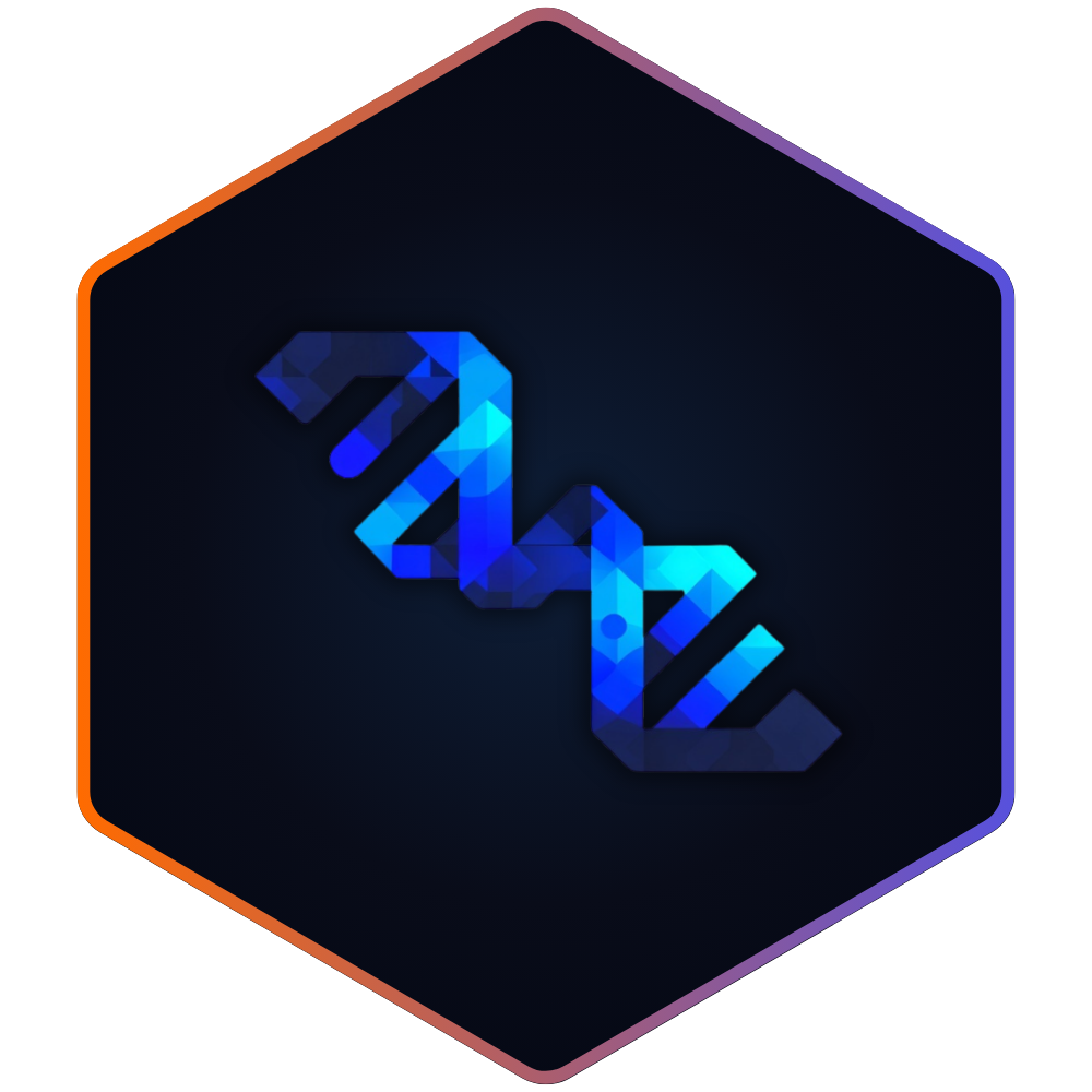A rna oligo synthesis icon with a black background