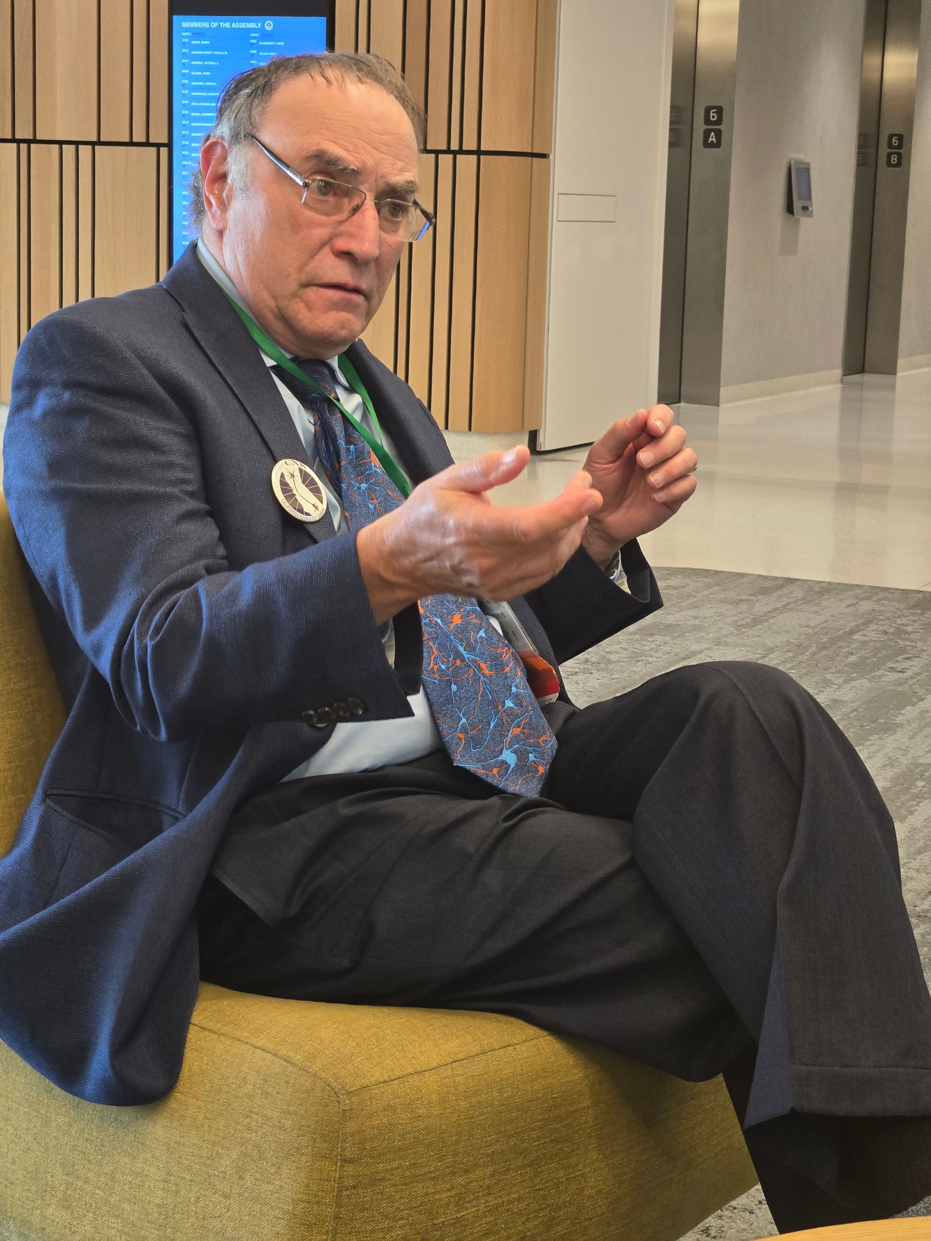 Steve Holtz discussing legislative ideas