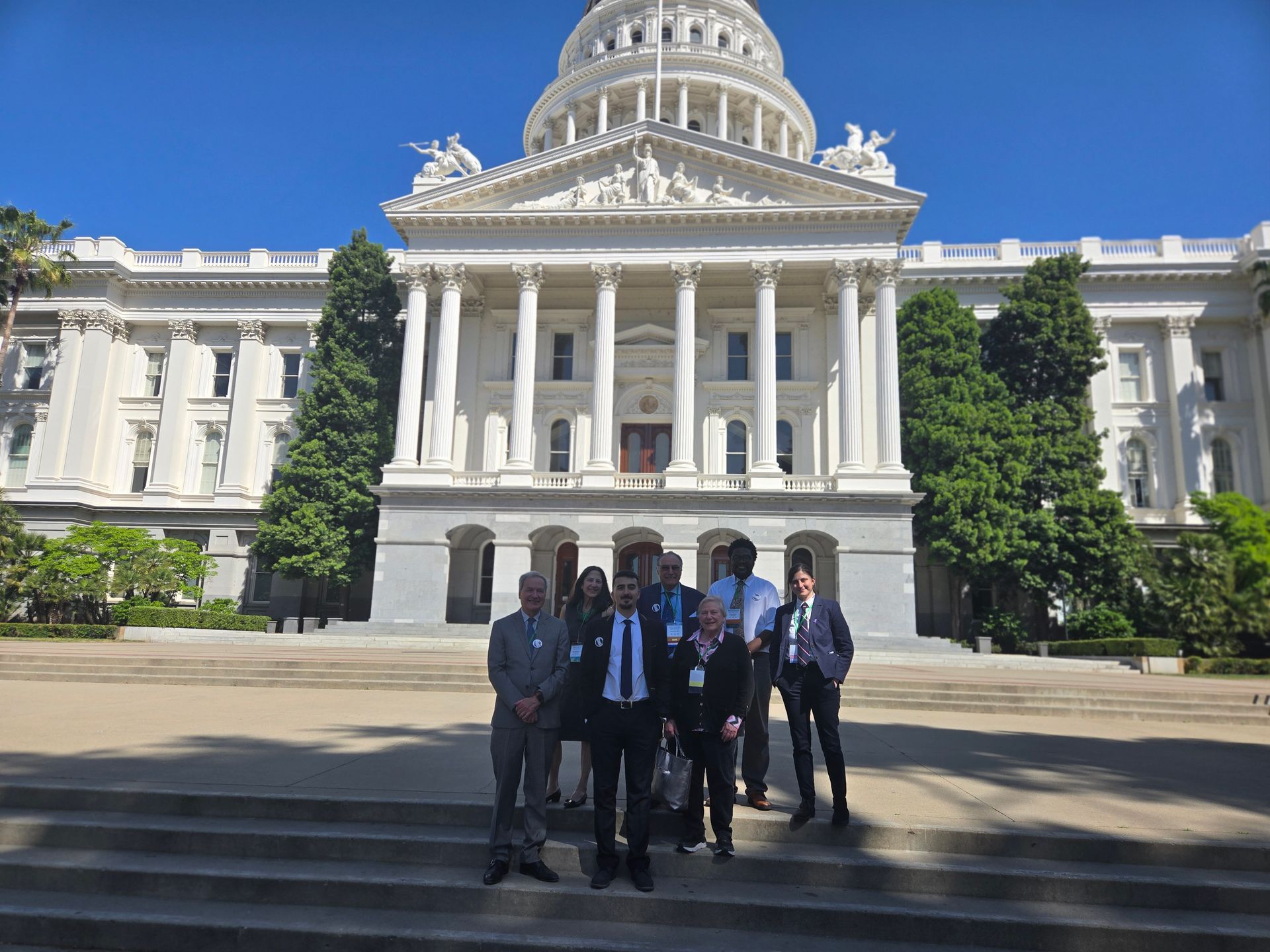 CNS Board and Legislative staff at CA Capitol building