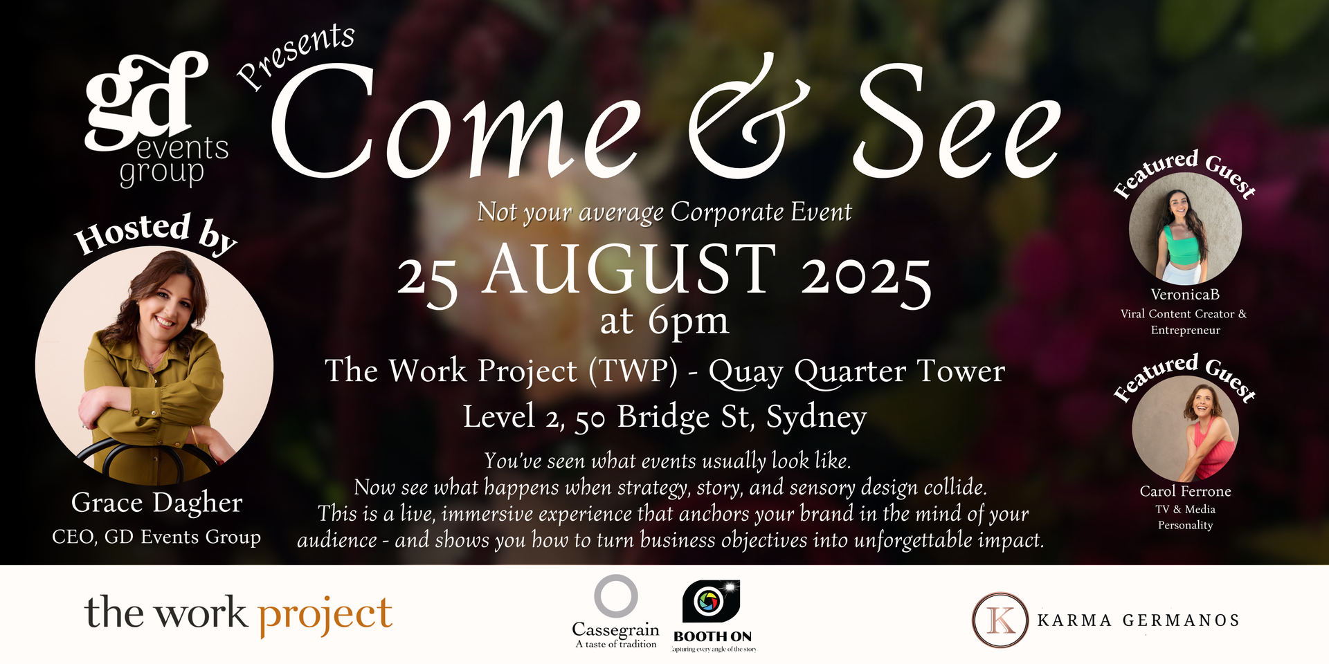 Luxury sensory event showcase for brands and executives in Sydney