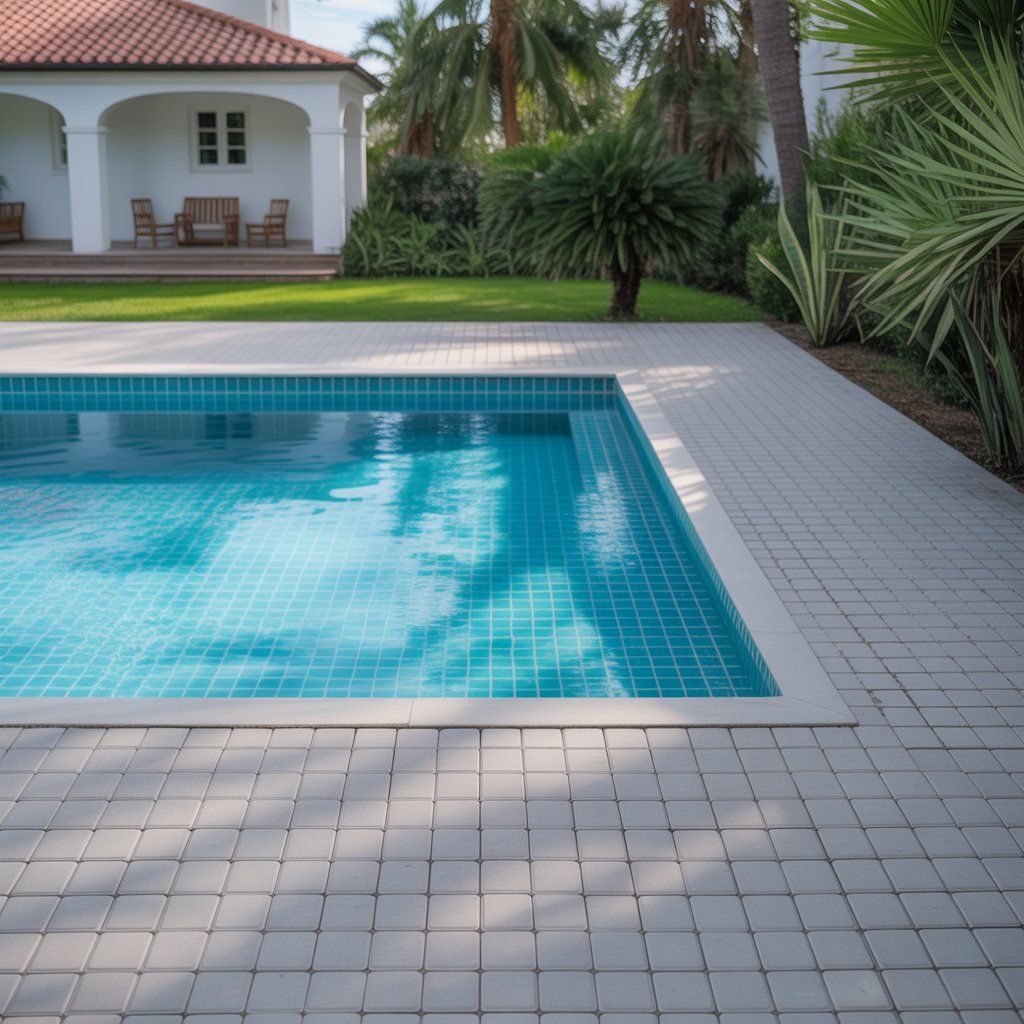 Upgrade your pool with durable pavers that resist wear and tear.