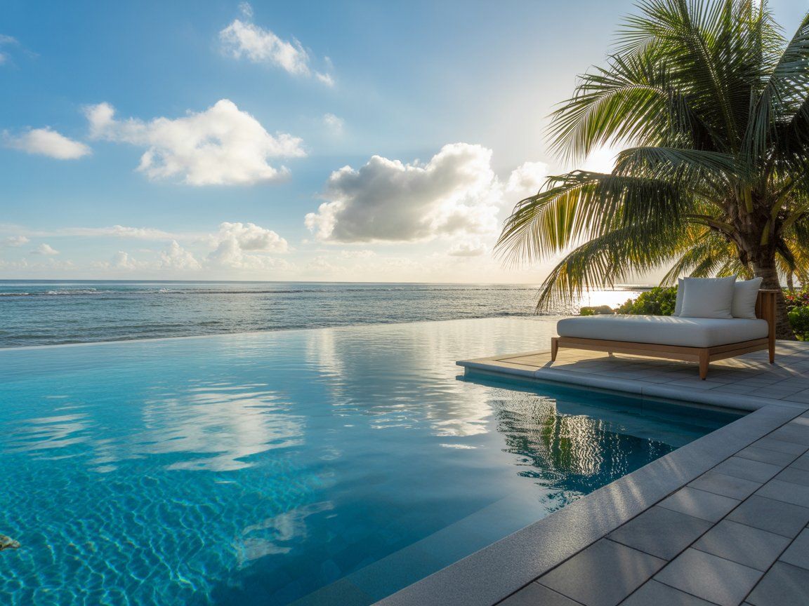 Add beauty, safety, and value to your pool area with pavers.